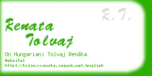 renata tolvaj business card